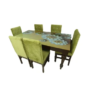 wooden dining table 6 seater