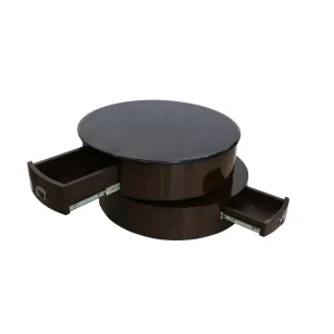 double round Rotating center table with storage