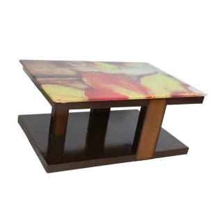 Digital Printed Glass Top Center Table