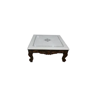 Wood Carving Marble Table