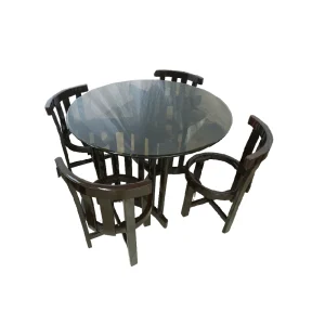 buy round glass dining table in delhi